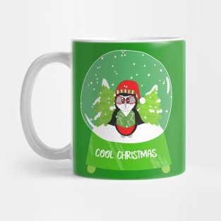 COOL Christmas Penguin Snowglobe Mug